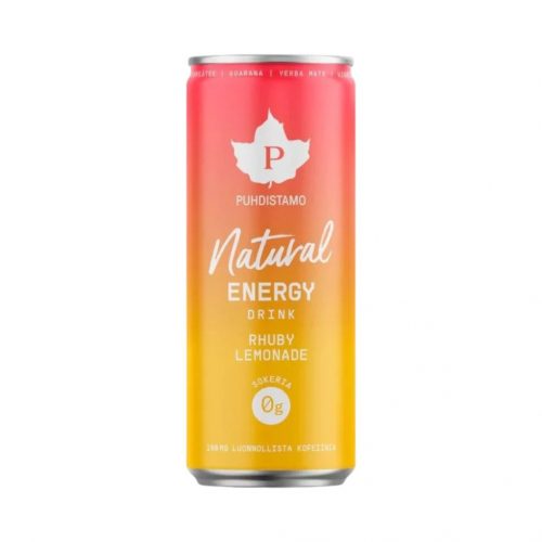 Puhdistamo natural energy 330ml rhuby limonádé természetes energiaital