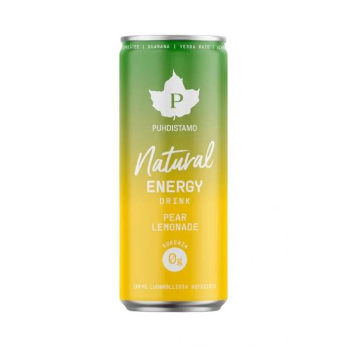 Puhdistamo natural energy 330ml körte- limonádé ízű természetes energiaital