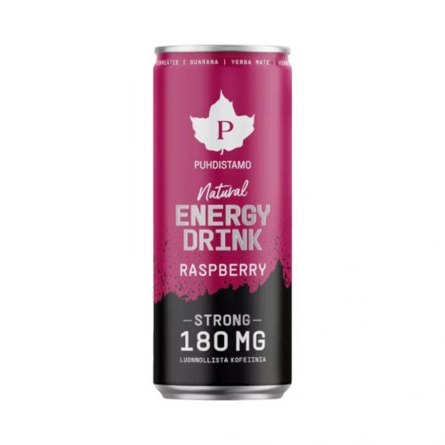 Puhdistamo natural energy 330ml málna ízű természetes energiaital