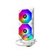 Id-cooling cpu water cooler - zoomflow 240 xt snow (13.8-30.5db; max. 126,57 m3/h; 2x12cm, a-rgb led)