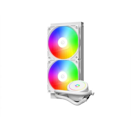 Id-cooling cpu water cooler - fx240 argb white (35,2db; max. 129,39 m3/h; 2x12cm, a-rgb led, fehér)