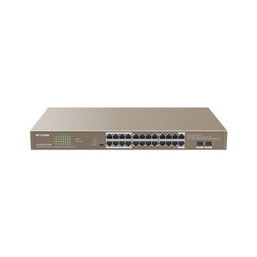 Ip-com switch poe - g1126p-24-410w (24x1gbps; 2x sfp; 24 af/at poe+ port; 370w, rackbe szerelhető)