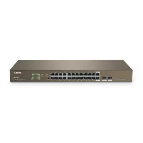 Tenda switch - teg1024f (24x1gbps + 2x sfp; rack-mount)