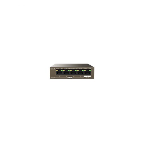 Tenda switch poe - teg1105pd (5x1gbps; 4x af poe port kimenet, 1x at poe port bemenet!; 30w; táp nélküli)