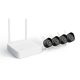 Tenda wifi csőkamera szett - k4w-3tc (4x 3mp, h265, mikr., Ir30m +fullcolor, 1x nvr 4csat, usb, rj45)