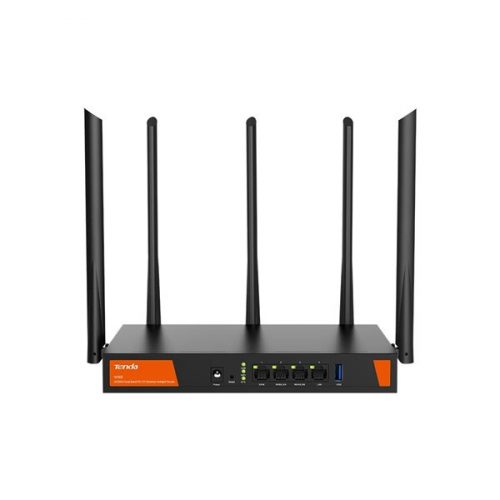 Tenda router wifi ax3000 hotspot - w30e (574mbps 2,4ghz + 2402mbps 5ghz; 4port 1gbps, max 200 user)