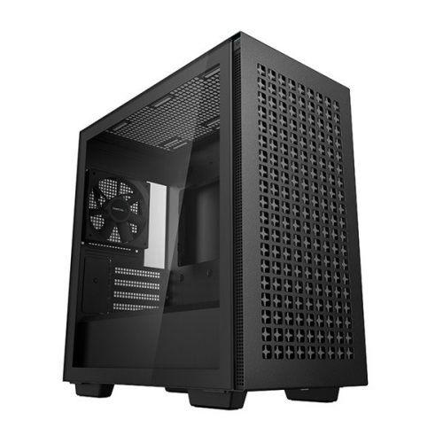 Deepcool számítógépház - ch370 (fekete, ablakos, 1x12cm ventilátor, mini-itx / micro-atx, 2xusb3.0)