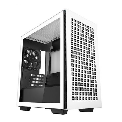 Deepcool számítógépház - ch370 wh (fekete, ablakos, 1x12cm ventilátor, mini-itx / micro-atx, 2xusb3.0)