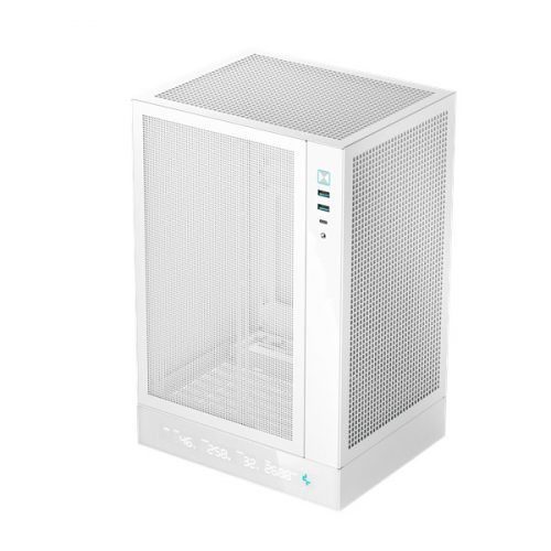 Deepcool számítógépház - ch170 digital wh (fekete, mini-itx, 2xusb3.0, type-c, fehér)