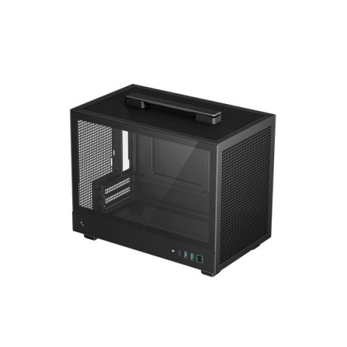 Deepcool számítógépház - ch160 (fekete, mini-itx, 2xusb3.0, type-c, fekete)