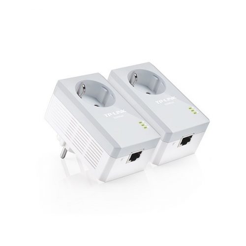 Tp-link powerline adapter kit - tl-pa4010p (100mbps (500mbps adatátvitel); 230v aljzat, 128-bit aes, qos, max 300m)