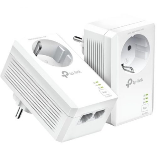 Tp-link powerline adapter kit - tl-pa7027p kit (1gbps adatátvitel; av2 szabvány; 128-bit aes, qos,max 300m, 230v aljzat)