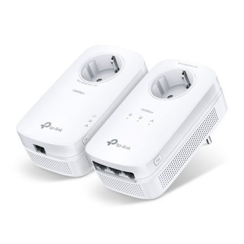 Tp-link powerline adapter kit - tl-pa8033p (1300mbps, 230v aljzat, 3x rj45, 2x2 mimo; 128-bit aes, ofdm, max 300m, av2)