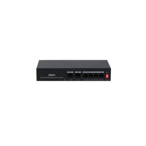 Dahua poe switch - pfs3006-4et-36 (4x100mbps af/atpoe+ 2x100mbps port, 36w)