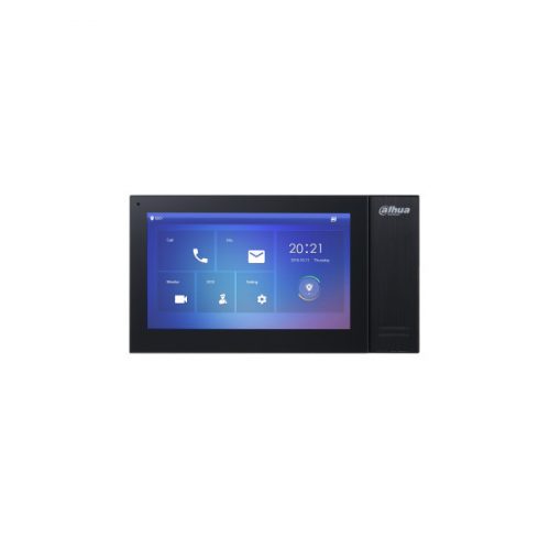 Dahua ip video kaputelefon - vth2421fw-p (beltéri egység, 7" touch screen, 1024x600, poe, sd, i/o, fehér)