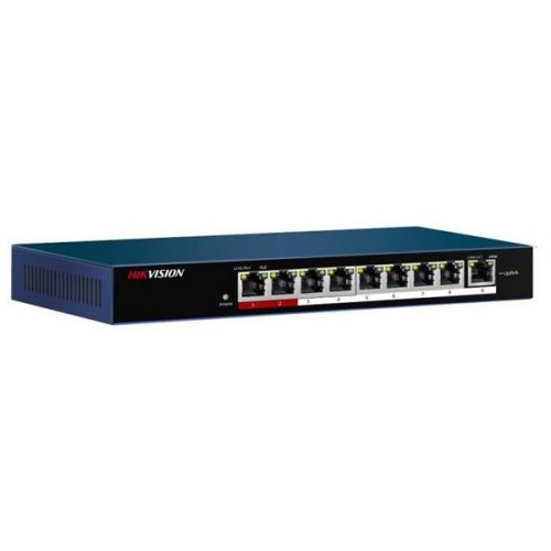 Hikvision switch poe - ds-3e0109p-e/m (8 port 100mbps, 58w, 1 uplink port, l2)