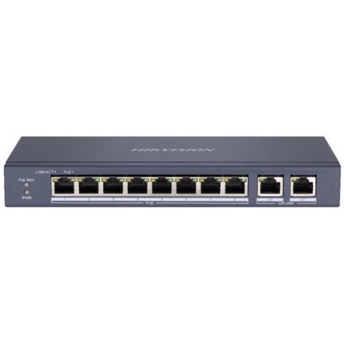 Hikvision switch poe - ds-3e0310p-e/m (8 port 100mbps, 60w, 2xrj45 1000mbps)