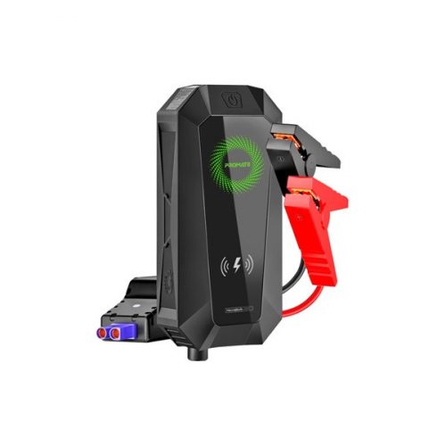 Promate akkubank, autó indító - hexabolt 20 19200mah (jump starter, 6in1, 1500a/12v, 2xusb 3.0, led, qc, fekete)