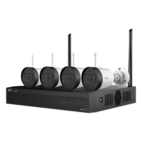 Imou ip wifi csőkamera szett - nvr1104/f22fe kit (4x 2mp-2,8mm, h265, mikr., Fullcolor + ir30m; 1x nvr 4csat, 1tb hdd)