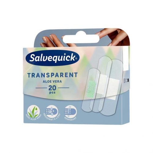 Salvequick aloe vera átlátszó tapasz 20db