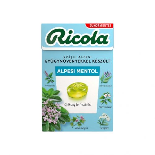 Ricola alpesi mentol 40g