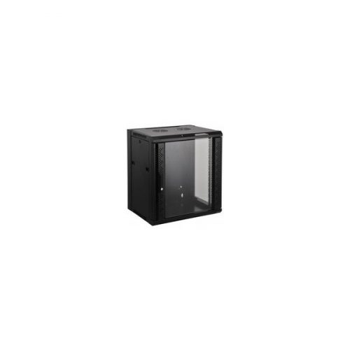 Manhattan rackszekrény - 19" fali kivitel (6u, 370 (h) x 570 (w) x 450 (d) mm, flatpack, fekete)