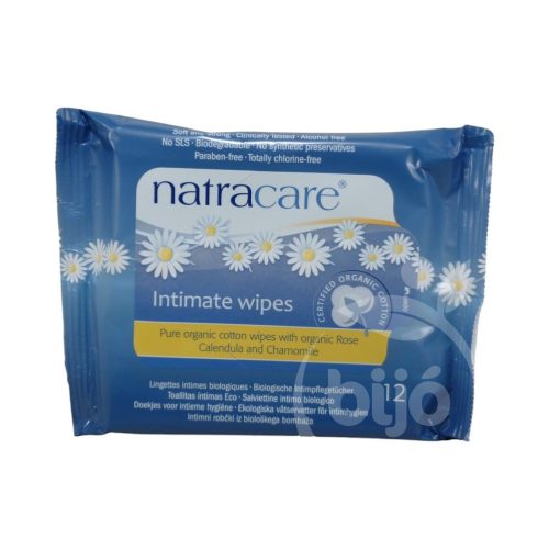 Natracare bio női intim törlőkendő 12 db