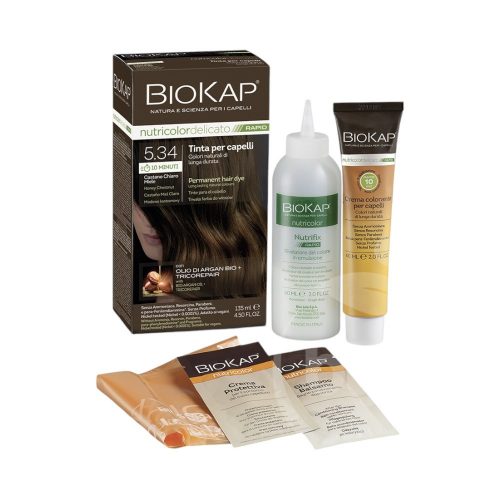 Biokap nutricolor rapid tartós hajfesték nr 5.34 honey chestnut 135 ml