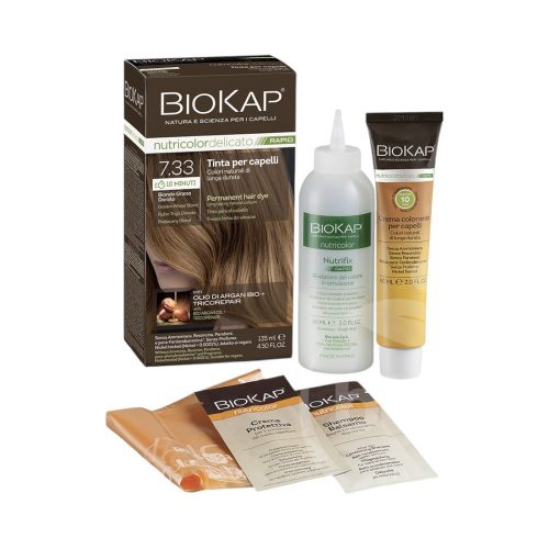 Biokap nutricolor rapid tartós hajfesték nr 7.33 golden wheat blond 135 ml