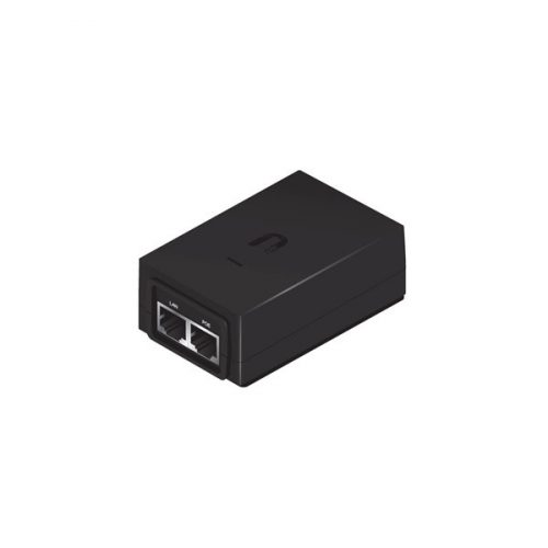 Ubiquiti poe injector adapter - poe-48-24w (48vdc@0,5a; 24w; 100mbps lan)