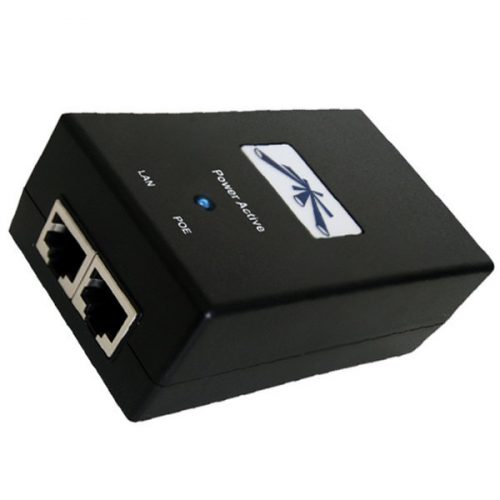 Ubiquiti poe injector adapter - poe-48-24w-g (48vdc@0,5a; 24w; 1gbps lan)