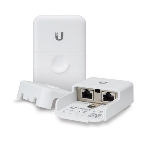 Ubiquiti túlfeszültségvédő - ethernet surge protector (2x rj45; 90v@100v/s; 700v@1kv/µs; af poe támogatás)