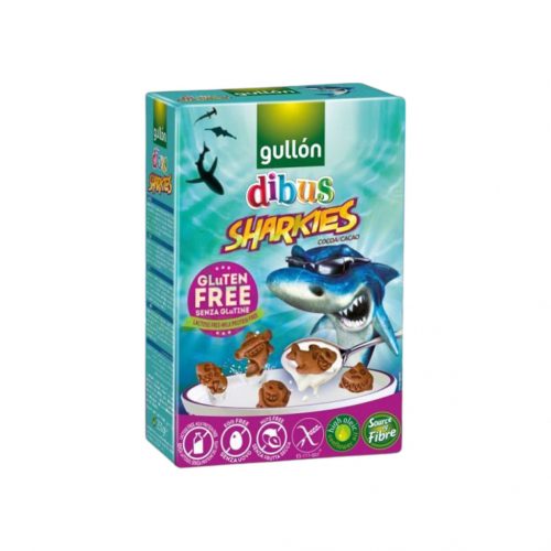 Gullón dibus sharkies gluténmentes reggeliző keksz 250g