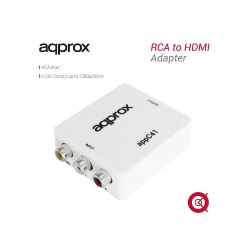 Approx átalakító - rca to hdmi adapter (1080p / 60hz, 720p / 60hz)