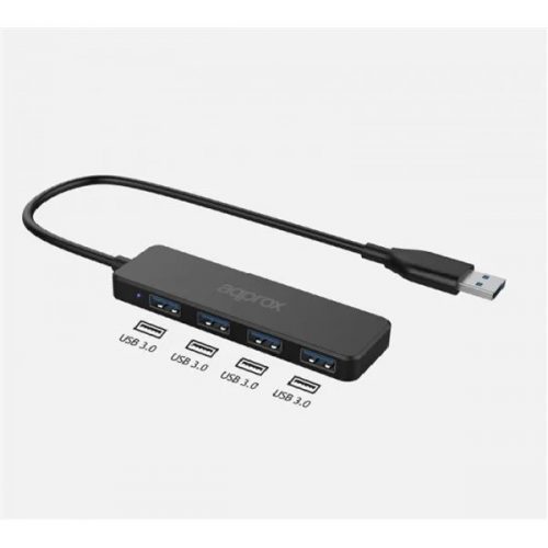 Approx usb hub - usb3.0 4in1 hub (4db usb3.0) fekete