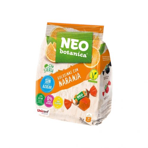 Neo botanica stevia zselécukorka cukormentes, gluténmentes narancs ízű 72 g