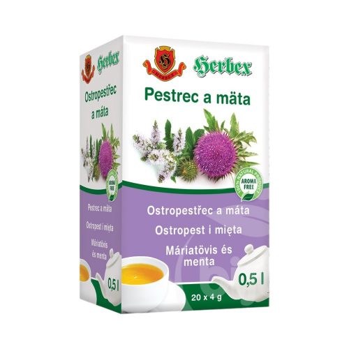 Herbex máriatövis és menta tea 20x4g 80g