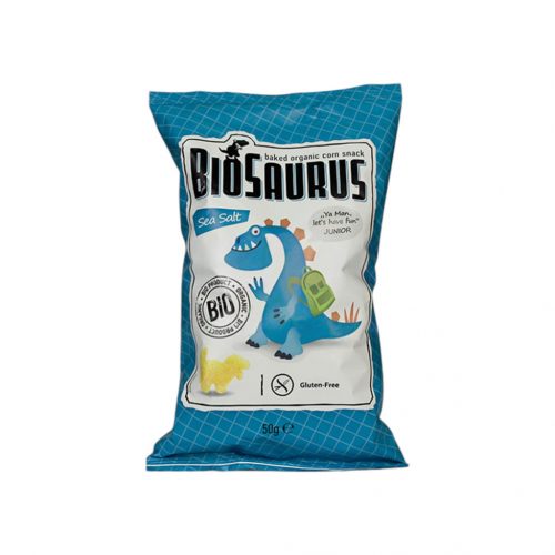 Biopont bio kukoricás snack tengeri sós biosaurus 50g