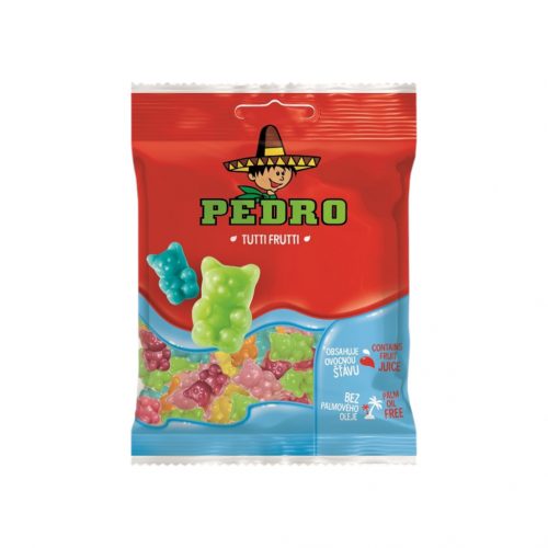 Pedro 80g tutti frutti maci gumicukor  pedr1008