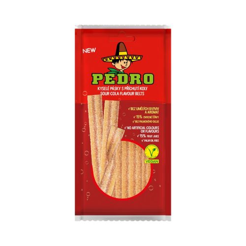 Pedro cola belts savanyú gumicukor vegán 80g