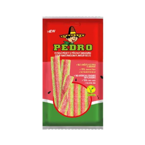 Pedro watermelon belts savanyú gumicukor vegán 80g