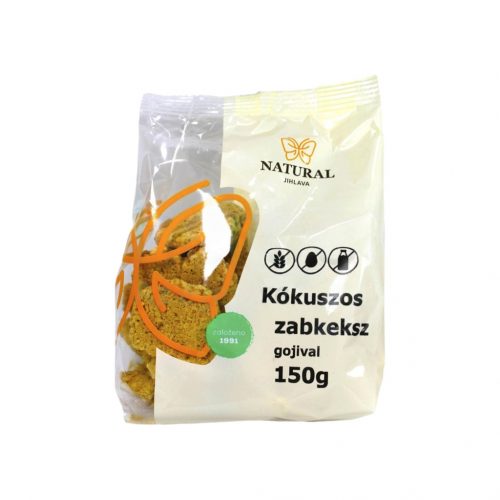 Natural gluténmentes zabkeksz kókusszal és gojival 150 g