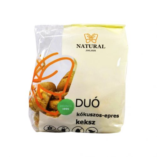 Natural gluténmentes duó keksz kókuszos epres 150 g