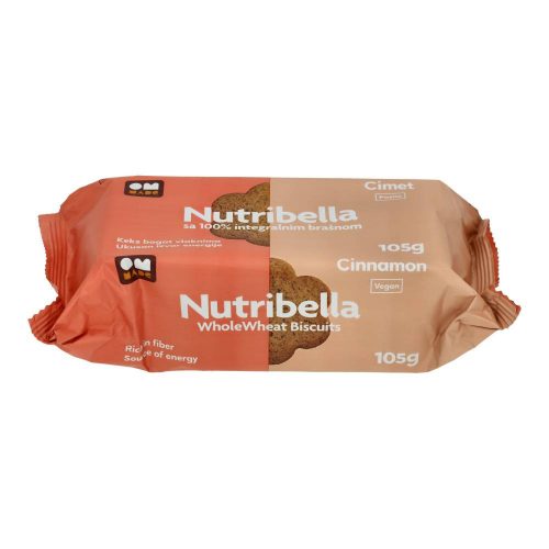 Nutribella keksz fruktózzal fahéjas 105g