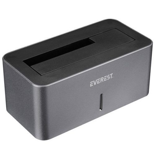 Everest hdd dokkoló - hd3-530 (2,5"/3,5" hdd usb-a 3.0, max.: 8tb, szürke)