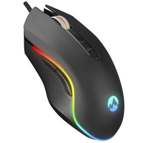 Everest gamer egér - sm-f09 titanio  (7200 dpi, 6gomb, 1,8m harisnyázott kábel,optikai, fekete, rgb led)