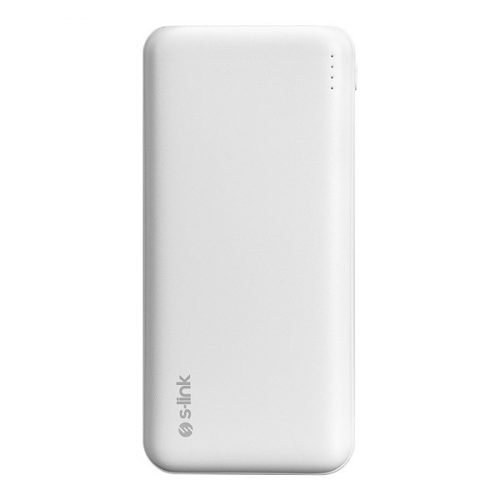 S-link powerbank - g205 20000mah (2xusb, 18w gyorstöltés qc3.0, micro usb, type-c, led, fehér)