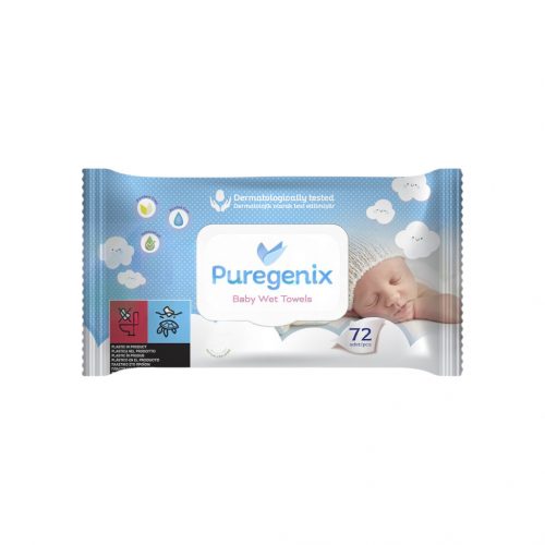 Puregenix nedves baba popsitörlő 72 db