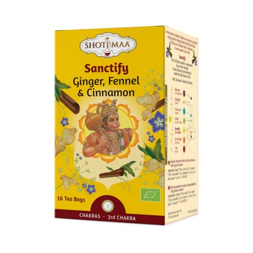 Shoti maa bio sanctify gyömbér, édeskömény és fahéj tea 16x2g 32g