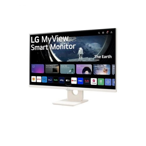 Lg monitor 27" smart - 27sr50f-w (ips; 16:9; 1920x1080; 14ms; 250cd; hdmi, usb, bluetooth, hangsz., Hdr, webos, airplay)